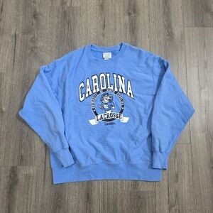 Champion North Carolina Tar Heels Lacrosse Crewneck Sweater Mens Size XL